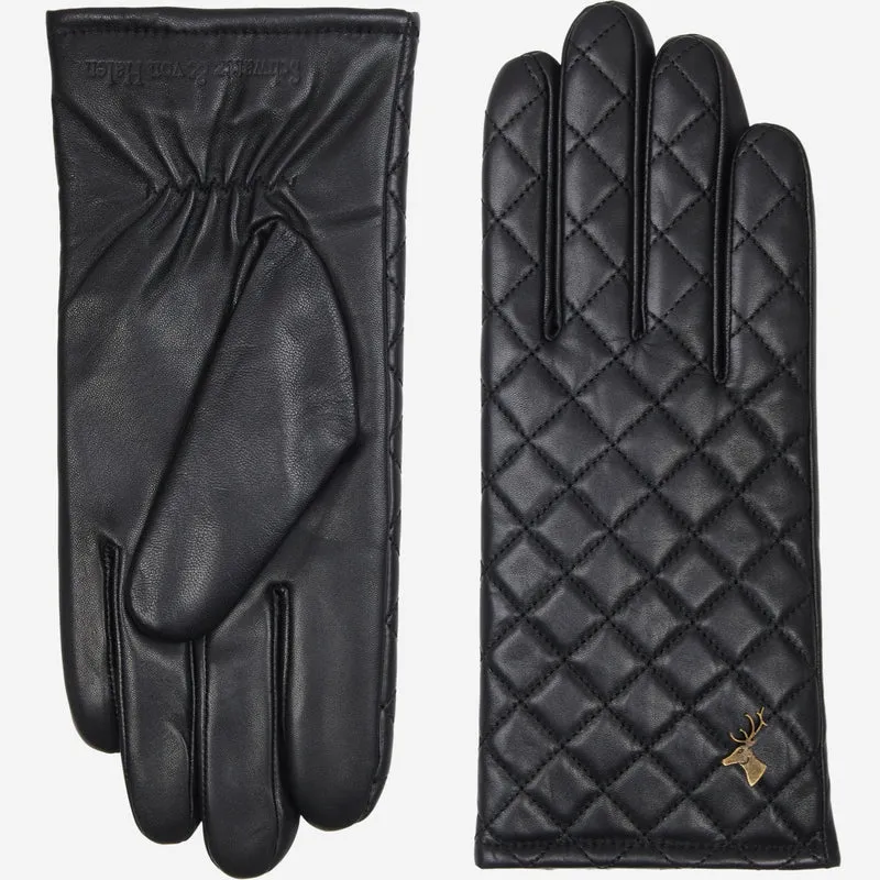 Kira (black) - Sheepskin leather gloves with wool/cashmere lining & touchscreen feature