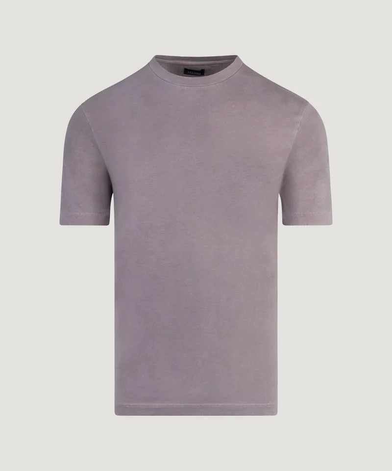 Jersey T-shirt garment-dyed katoen taupe