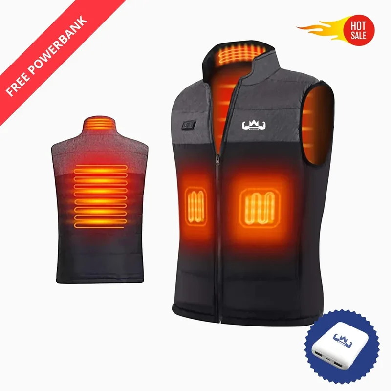 Verwarmde bodywarmer | Heren en dames | Inclusief powerbank