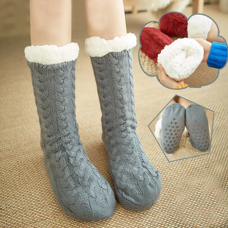 WinterNest fleece antislip huissokken – superzacht en warm, uniseks, one size