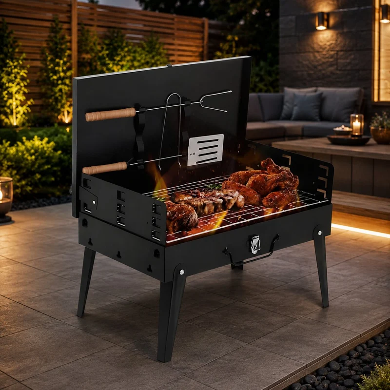 Tragbarer Holzkohlegrill | Kohlevera