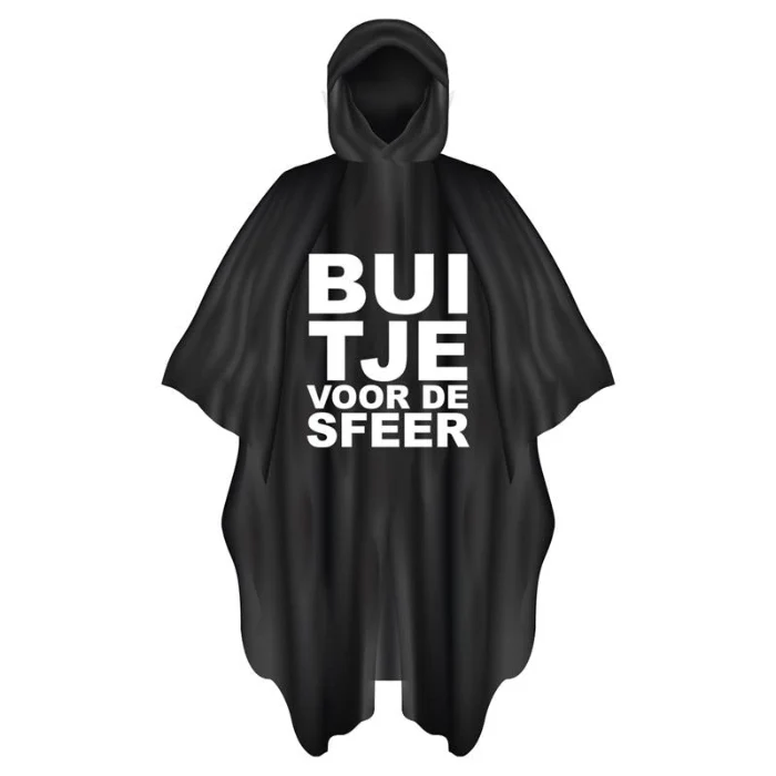 Poncho Buitje zwart/wit