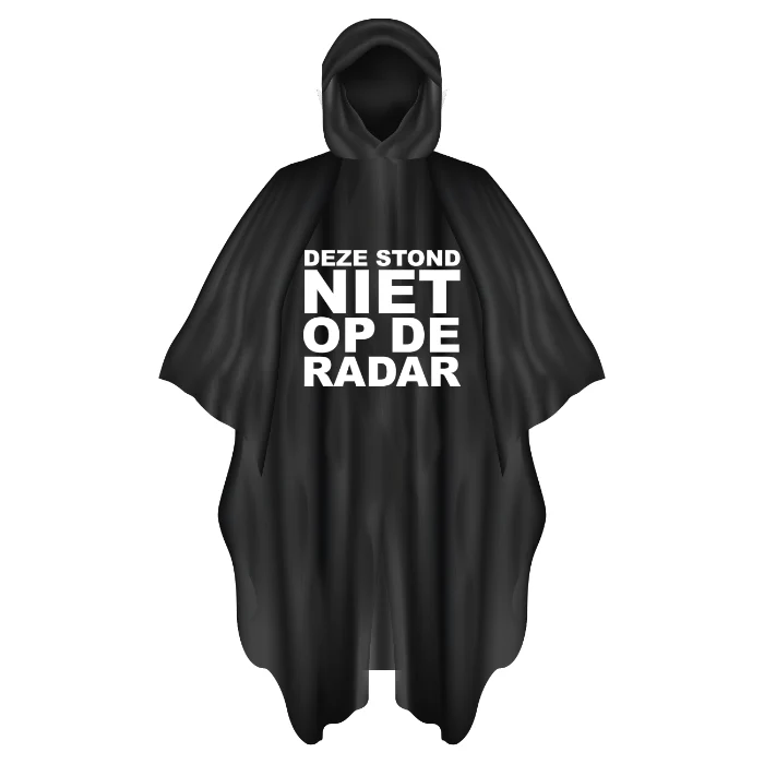 Poncho Radar zwart/wit