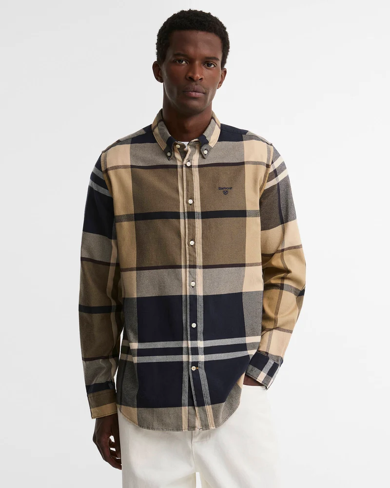 Barbour Iceloch Tailored Long Sleeved Shirt, birchwood dress tartan