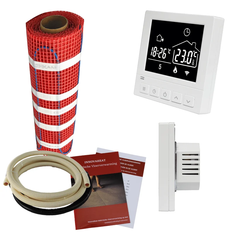 Elektrische vloerverwarming 200 Watt/m² complete set - Mat 7 m² | 1400 watt
