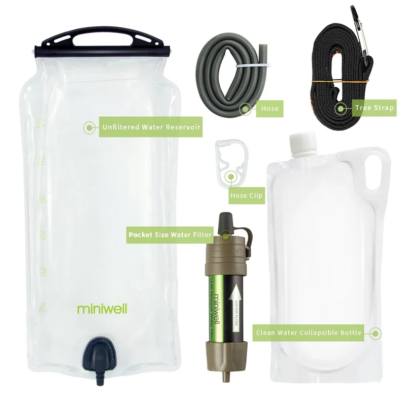 Miniwell Waterfilter Set 2.000L met reservoir