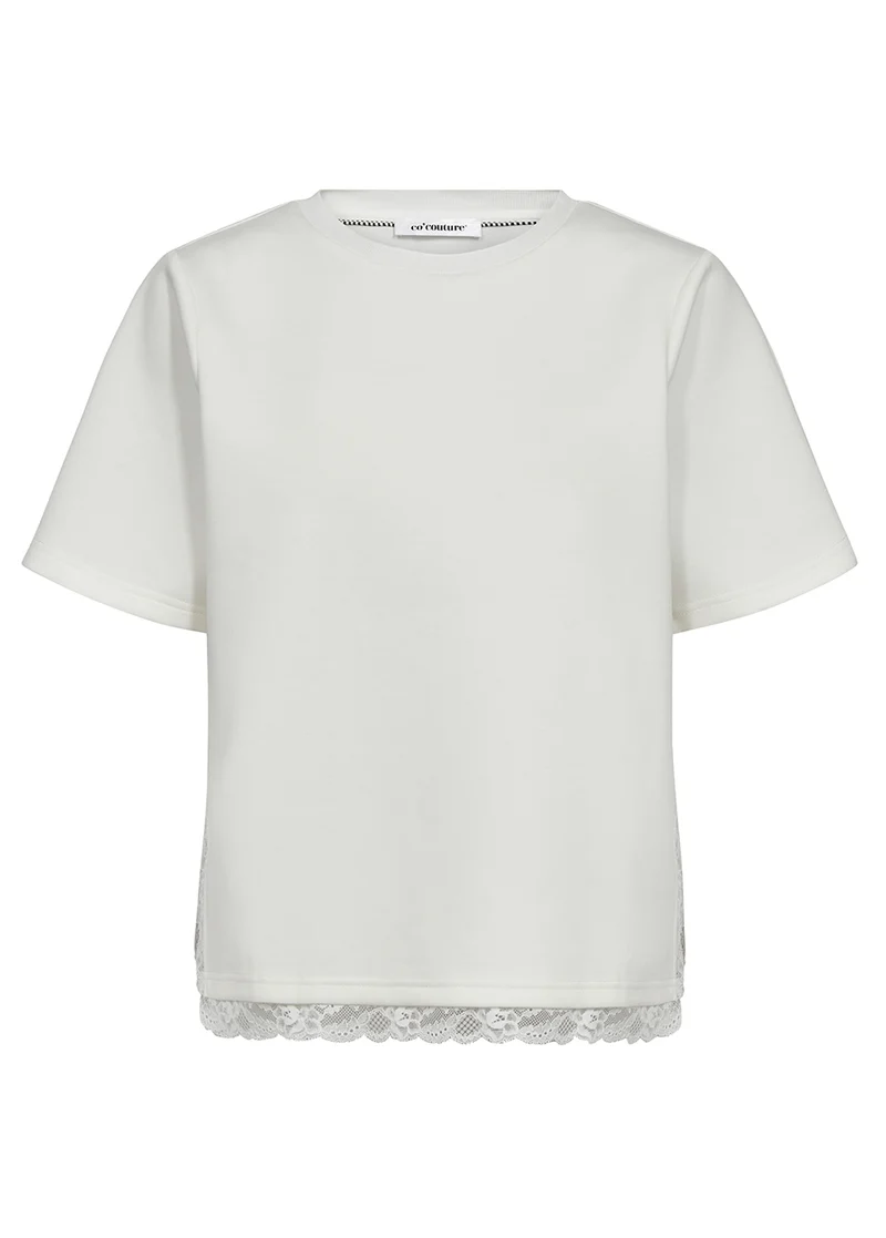 Co Couture EviCC Lace Tee wit