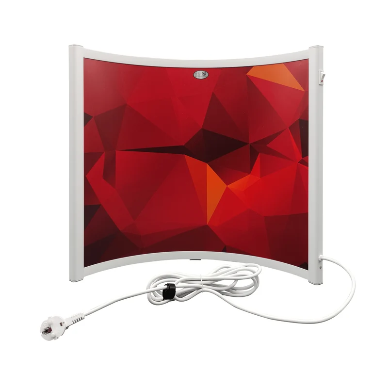 Verplaatsbaar infrarood paneel "Curved Red" - 300 watt - 55 x 52 cm