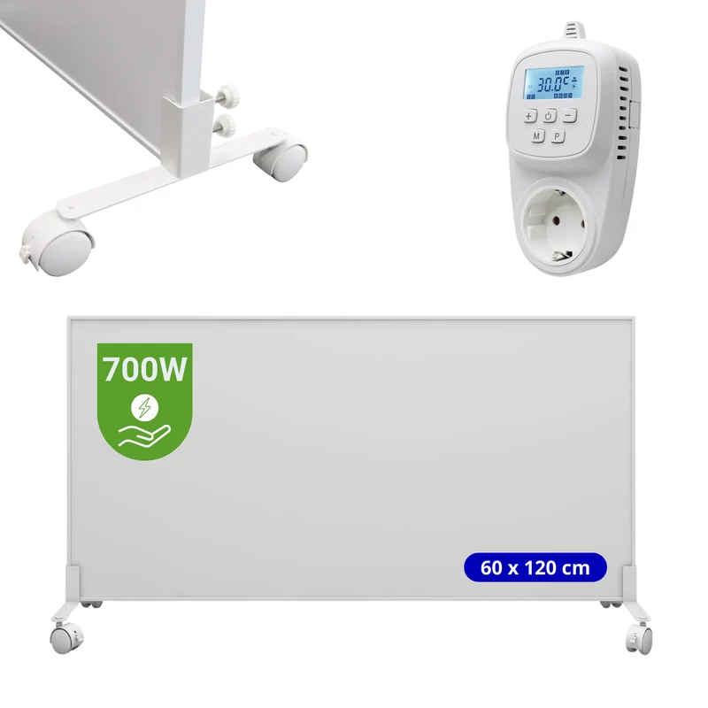 Verona Set C: Verplaatsbaar Infrarood paneel + thermostaat - 700 watt