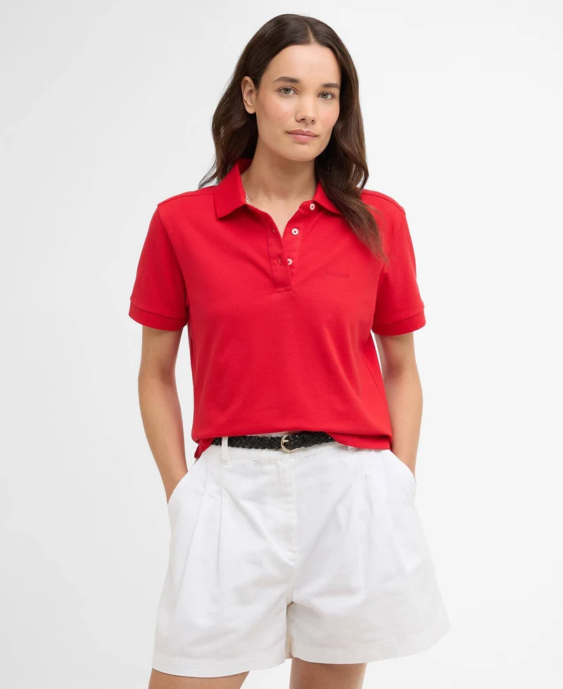 Barbour Bowford Polo Top, poppy red