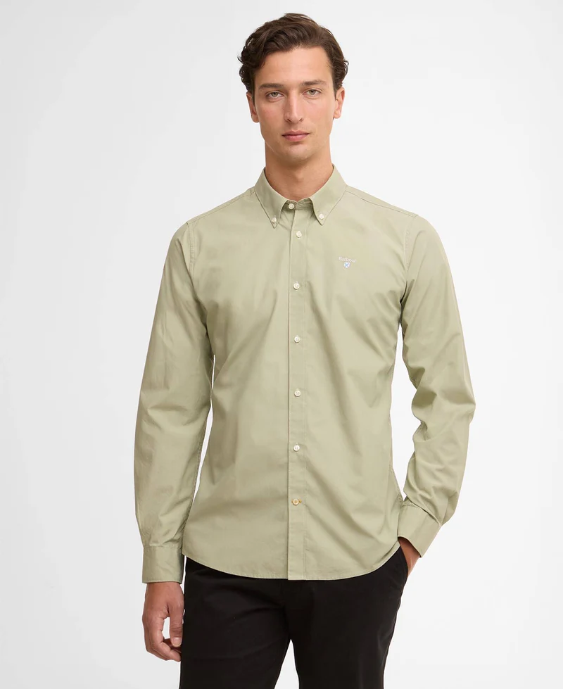 Barbour Treeport Poplin L/S Shirt, sea green