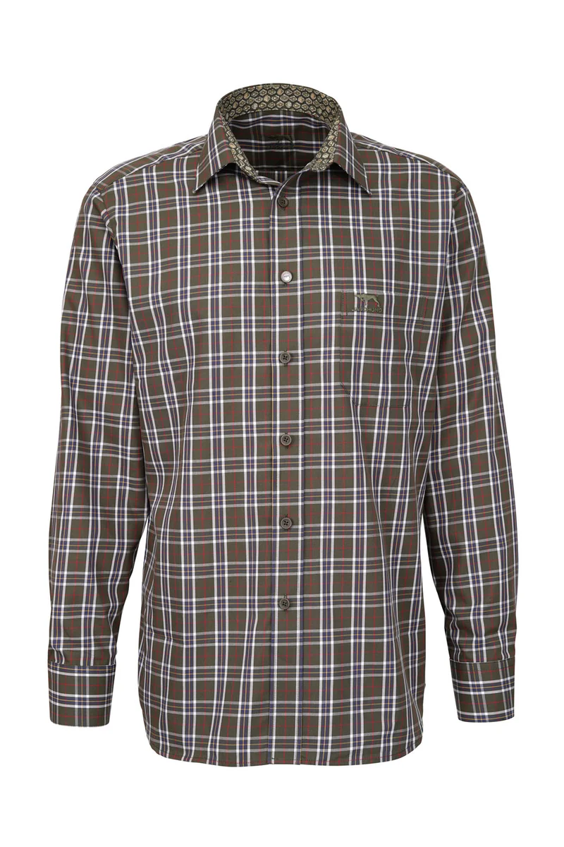 Jagdhund heren overhemd "Joseph", green check