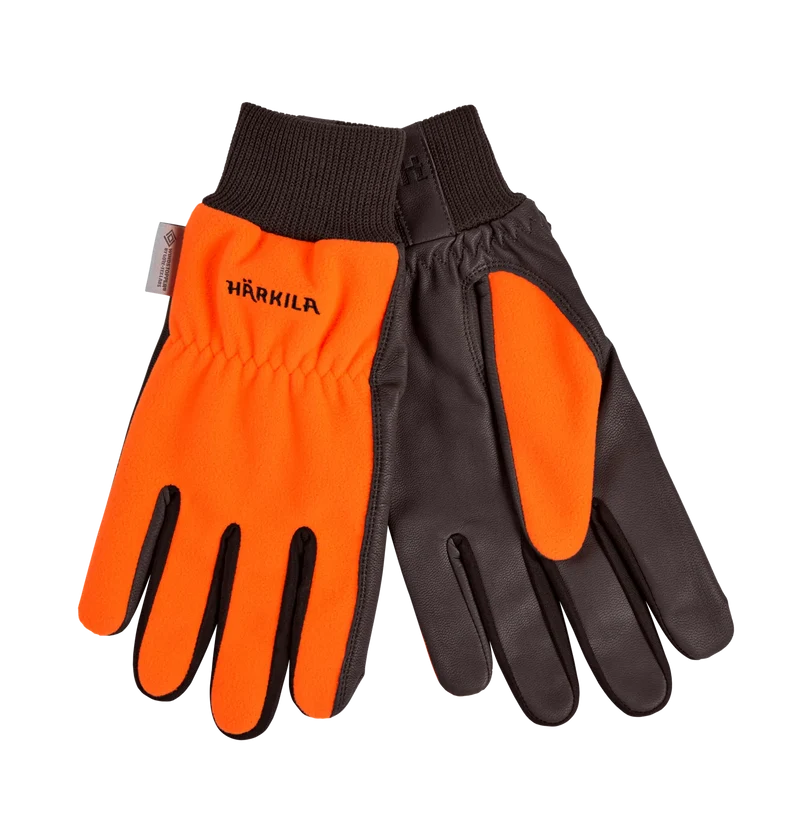 Härkila Wildboar Pro Shooter Blaze WSP Gloves, orange blaze/brown