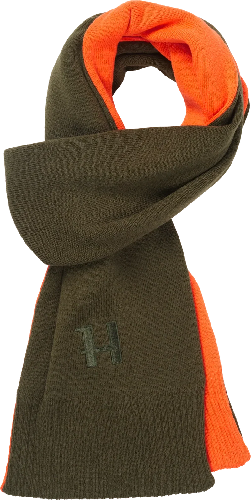 Härkila Reversible Scarf, willow green/orange