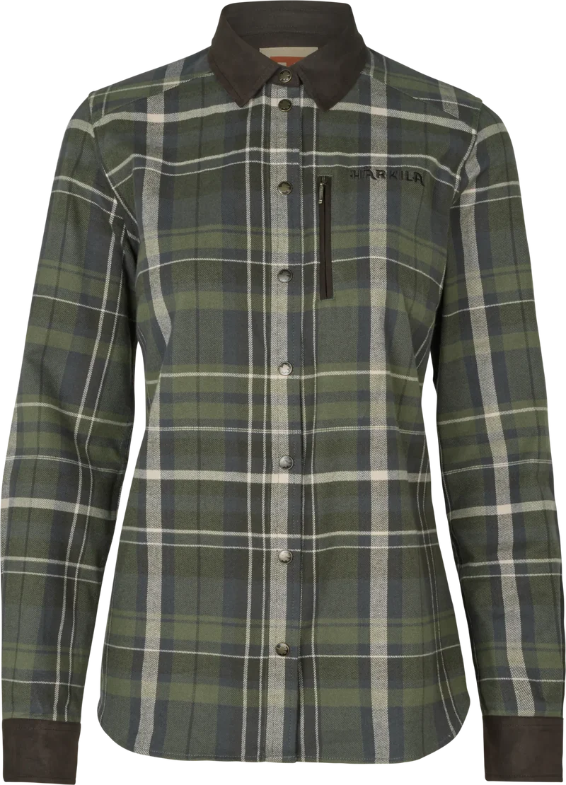 Härkila Pajala L/S Shirt Women, olive check