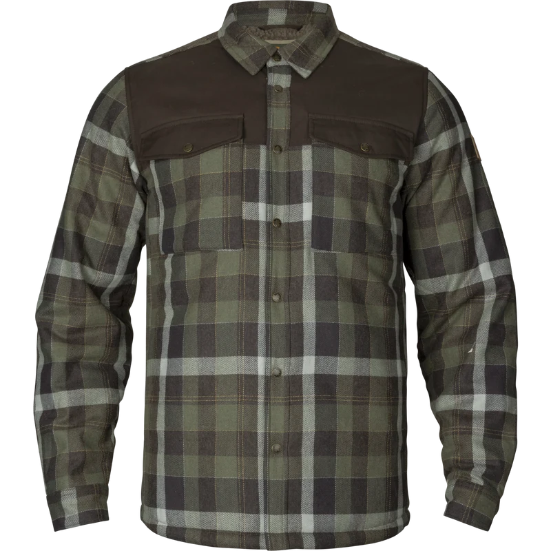 Härkila Asmund Insulated Wool Shirt, willow green/phantom