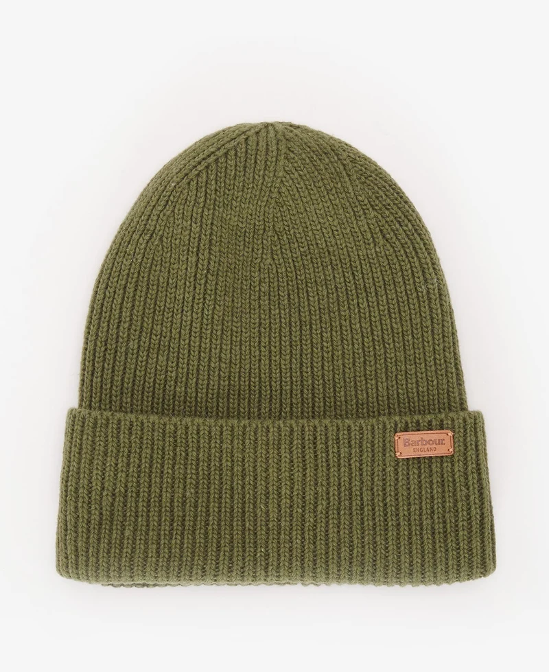 Barbour Amble Beanie Hat, dark moss