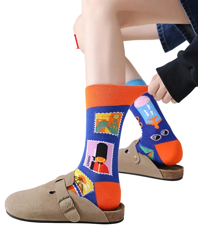 Unisex Halfhoge Sokken Asymmetrisch Design