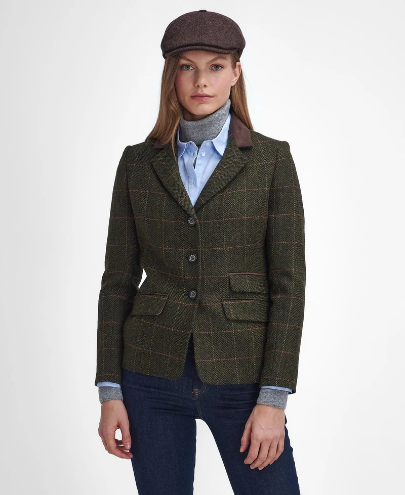 Barbour Robinson Tailored Jacket, herringbone with spiced pumpkin
