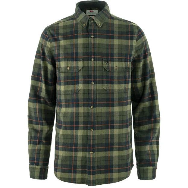 Fjällräven Singi Heavy Flannel Shirt, black/deep forest