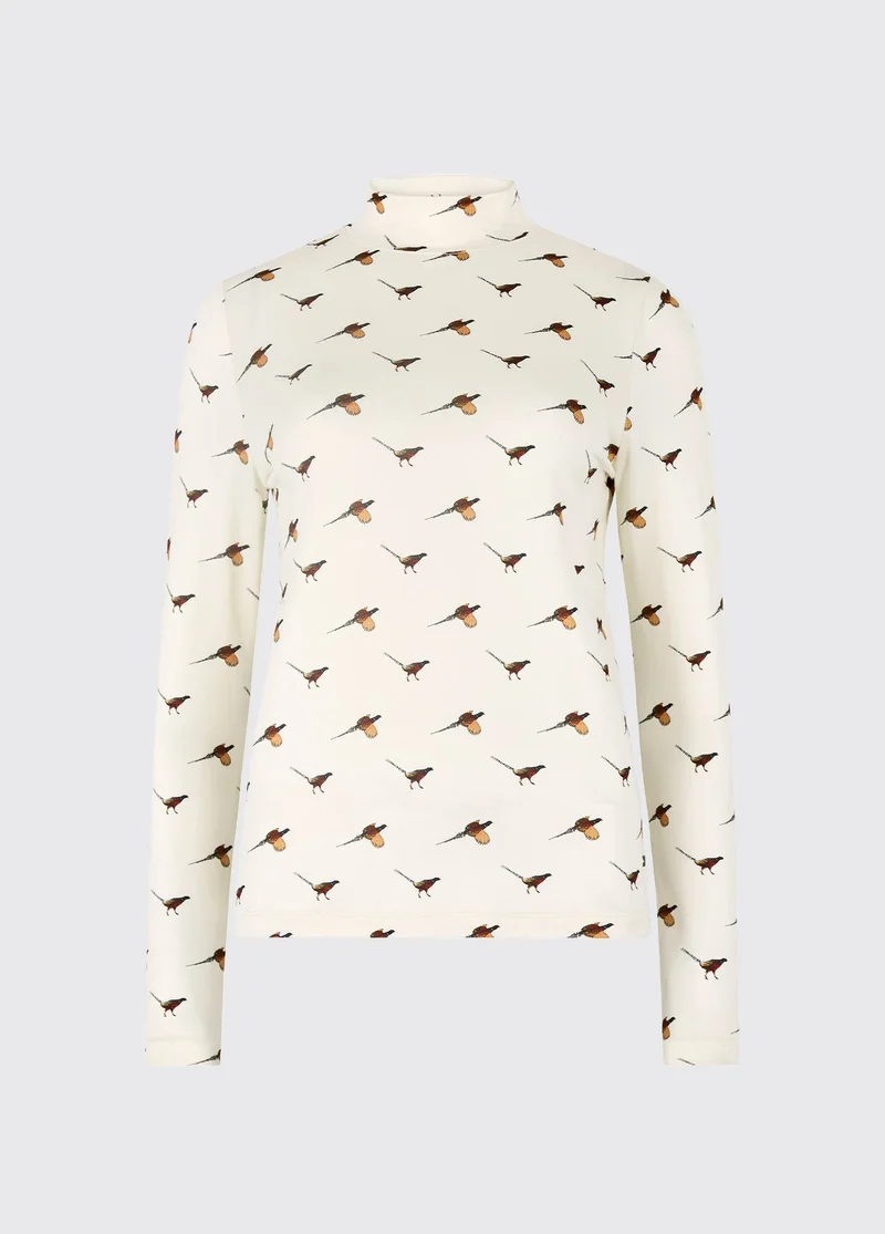 Dubarry Reynolds Dames Mock Neck Top, cream