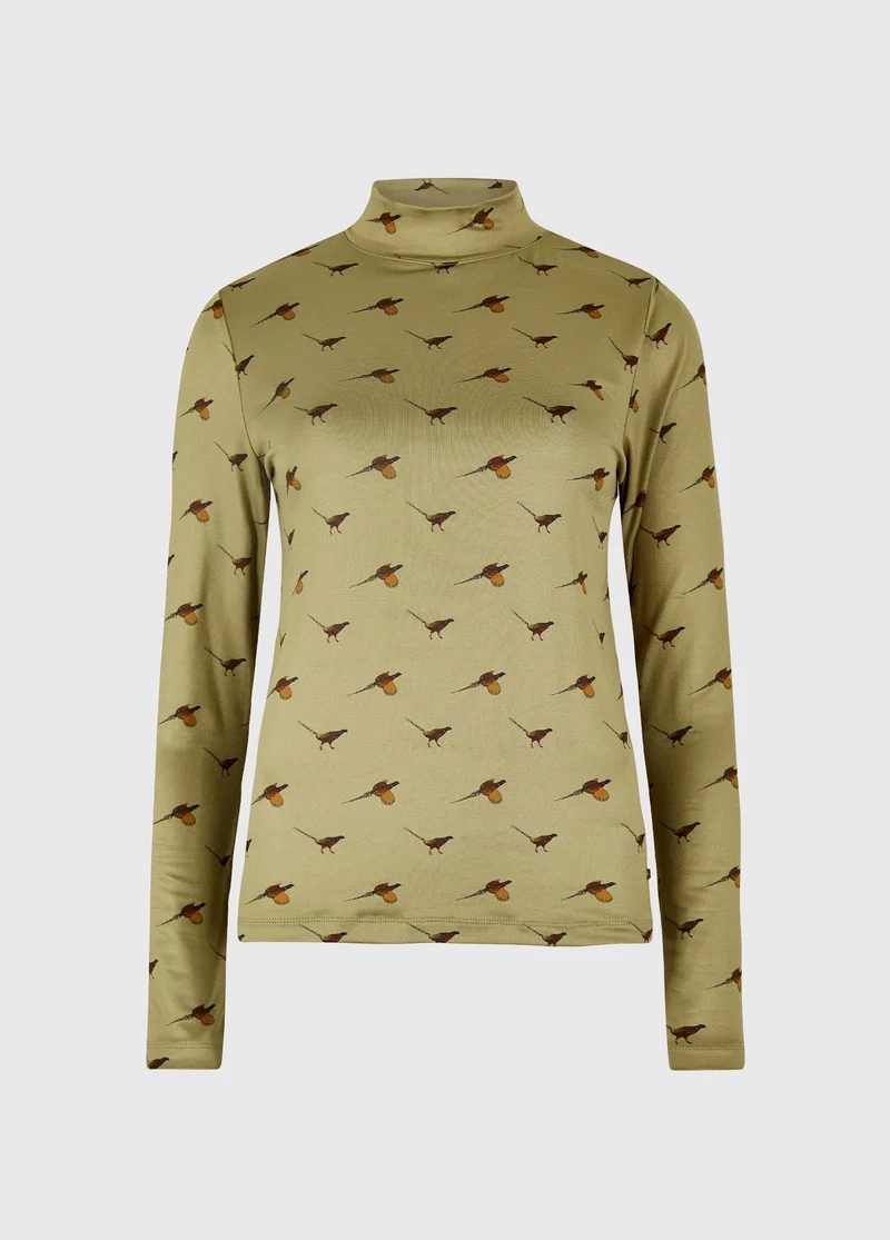 Dubarry Reynolds Dames Mock Neck Top, dusky green