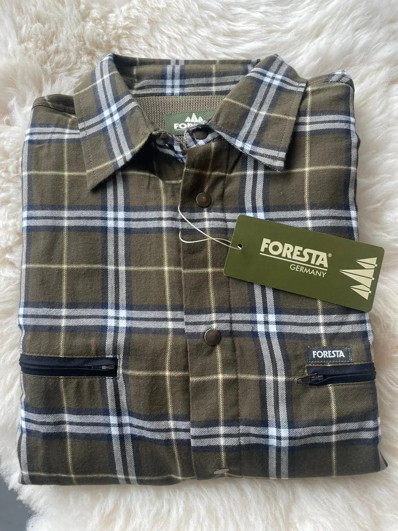 Foresta Klimaatfunctie Shirt, 60-5080K, geruit, olive