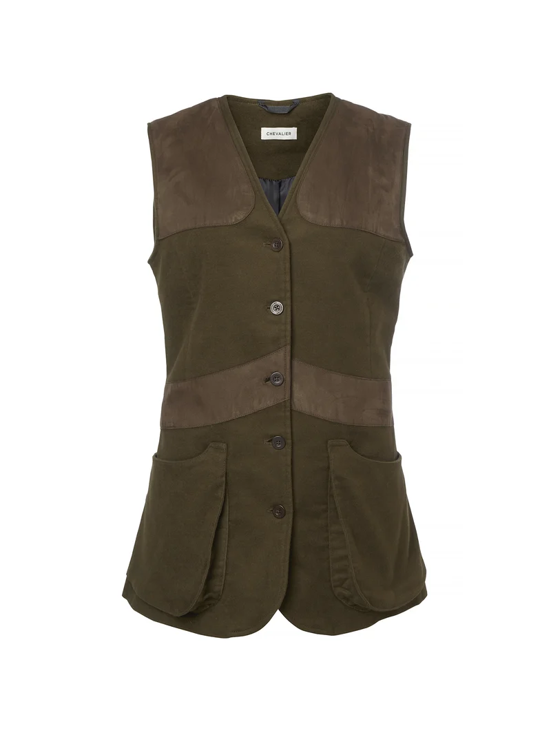 Chevalier Elemore Moleskin Shooting Vest Women, forest green