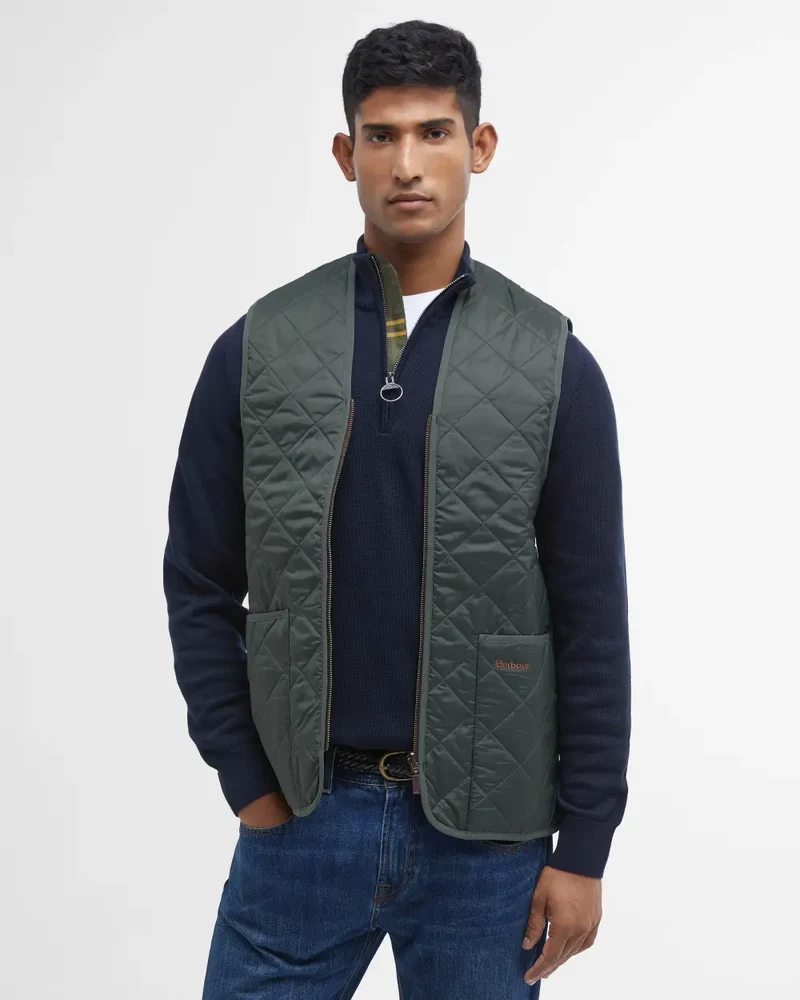 Barbour Quilted Waistcoat/Zip In Liner, classic olive