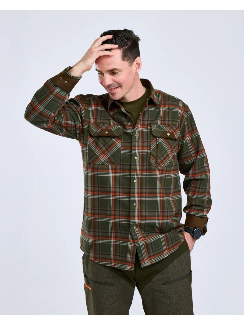 Pinewood Prestwick Exclusive Shirt M, green/burned orange
