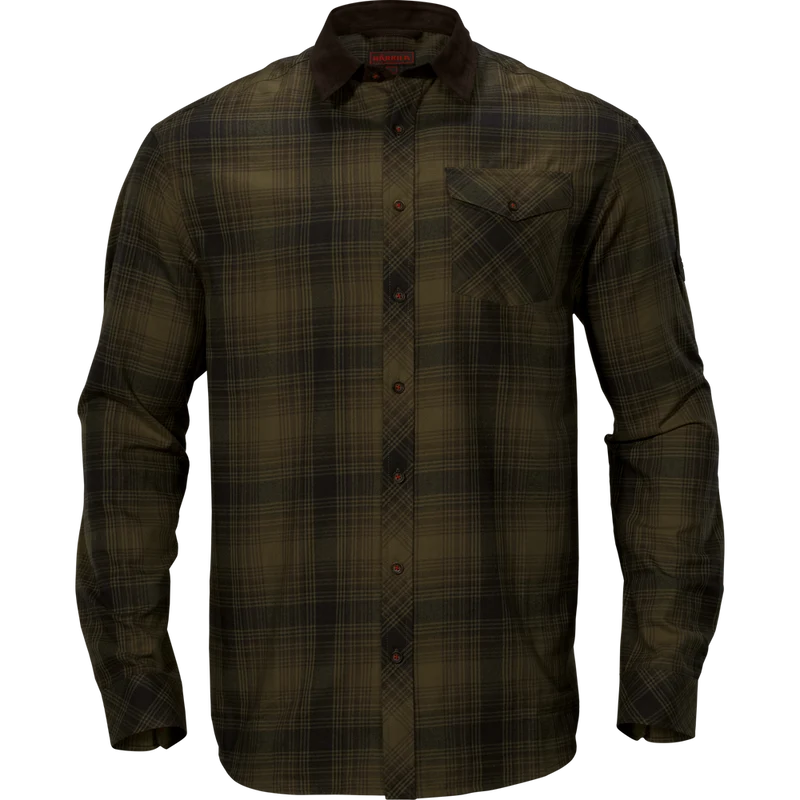 Härkila Driven Hunt Flannel Shirt, olive green check