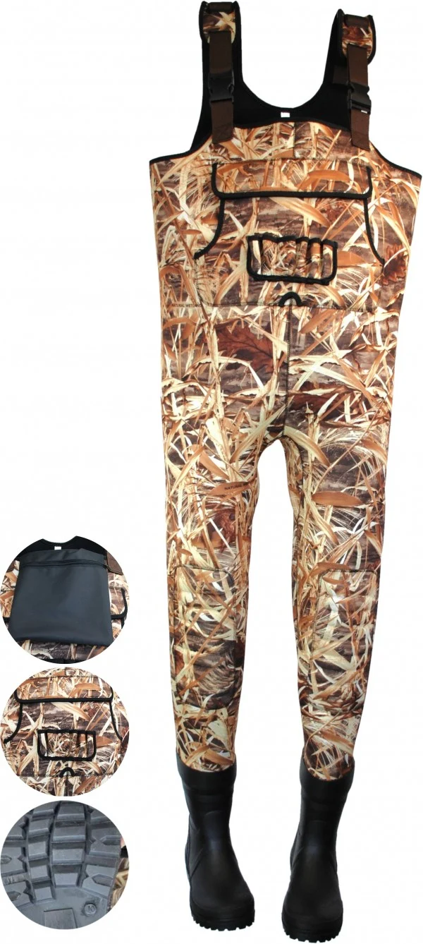 Waadpak Neoprene maat 42/43 camouflage "wetland" inclusief reparatie set