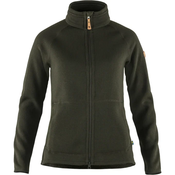 Fjällräven Övik Fleece Zip Sweater W, deep forest