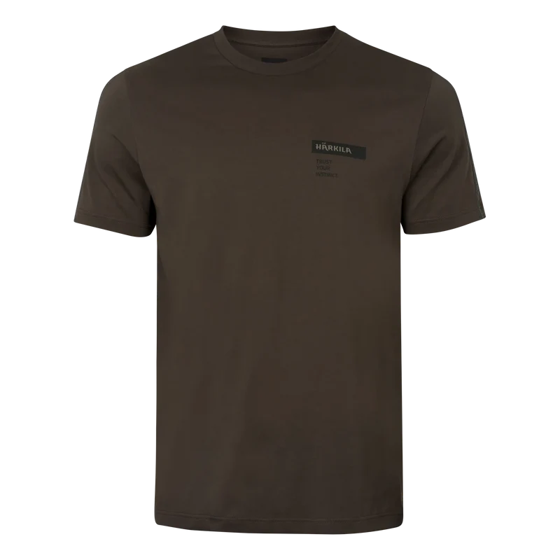 Härkila Logo Band S/S T-Shirt, shadow brown/tarmac