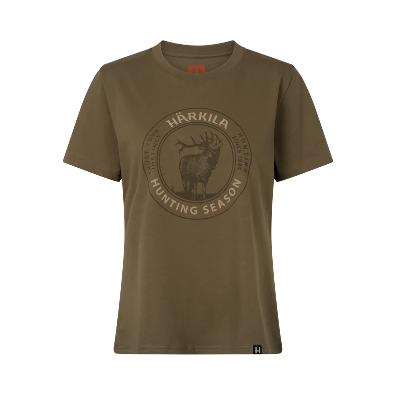 Härkila Stag Badge S/S T-Shirt Women, beech