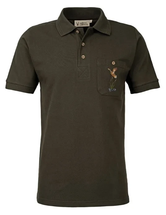 Hubertus Polo met opvliegende eend, green