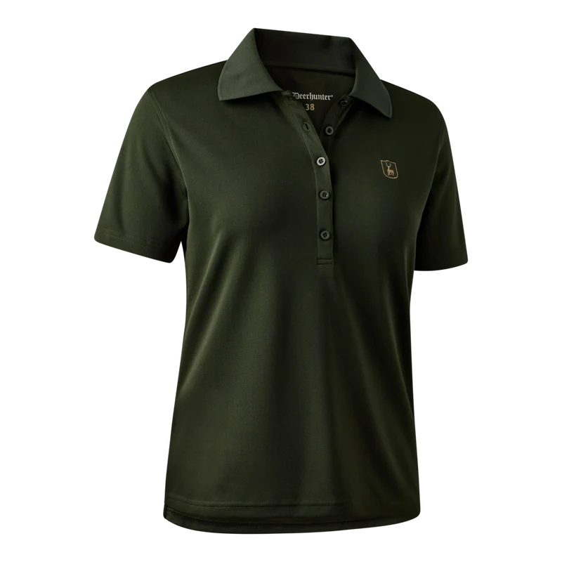 Deerhunter Lady Climate Polo Shirt with 37,5 technology, forest ember