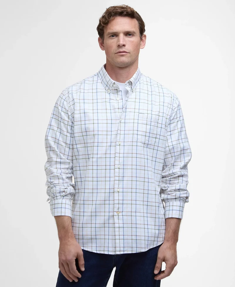 Barbour Caswell Tattersall Regular Fit Shirt, pine green