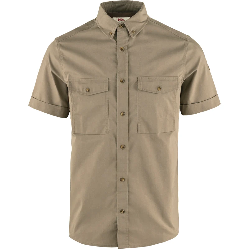 Fjällräven Övik Air Stretch SS Shirt M, suede brown