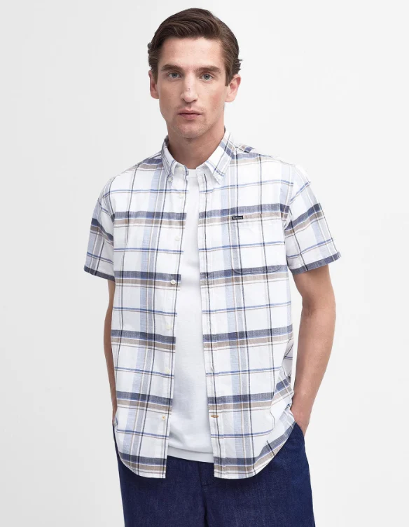 Barbour Dudley S/S Tailored Shirt, navy