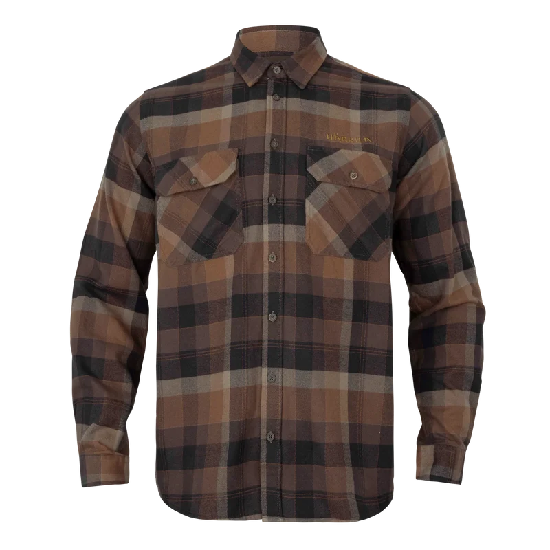 Härkila Asmund L/S Shirt, rust brown check