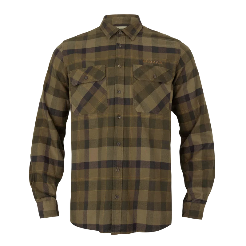 Härkila Asmund L/S Shirt, beech green check