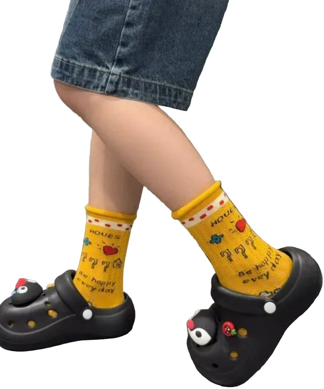 Dames Sokken Mid Tube Met Cartoonstijl Voor Zomer Gebruik