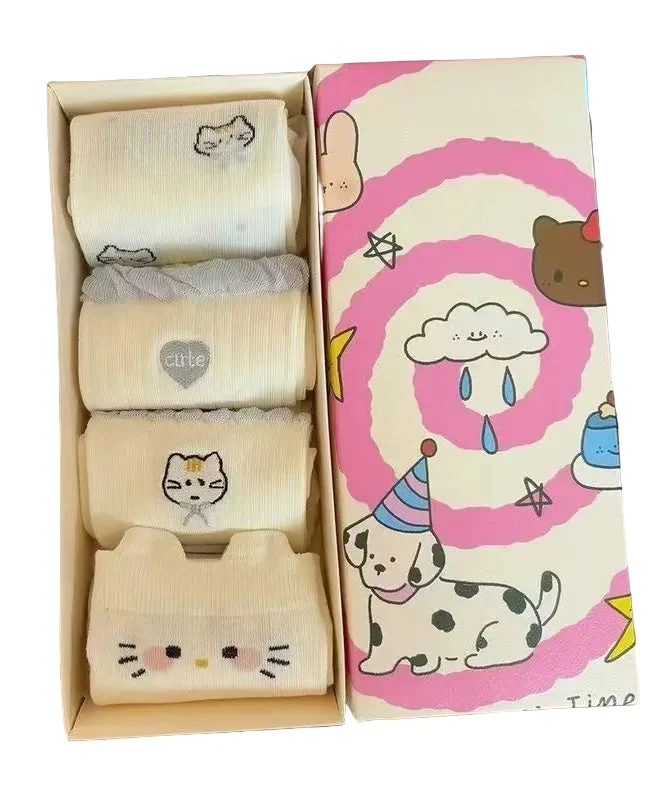Dames Mid Sokken Met Cartoon Kat Motief