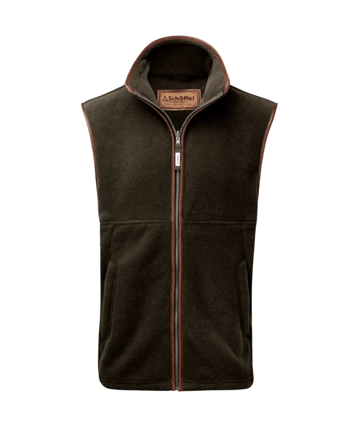Schöffel Oakham Fleece Gilet Heren, dark olive