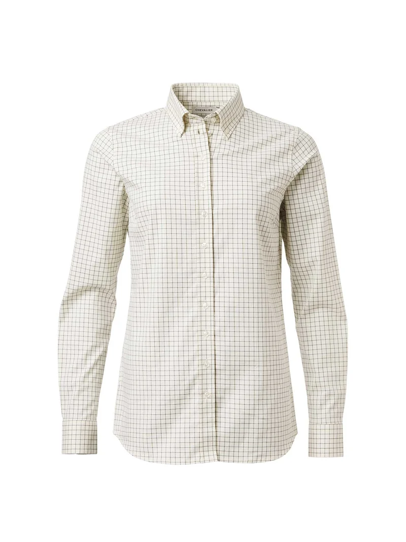 Chevalier Florence Shooting Fit Stretch Shirt Women, Highland green tattersall