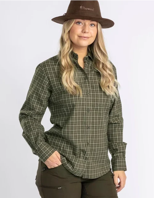 Pinewood Nydala Grouse Shirt Women, moss green