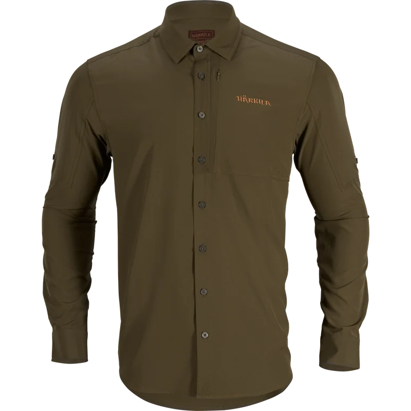 Härkila Trail L/S Shirt, willow green