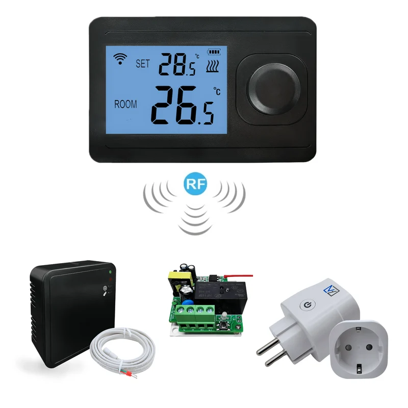 "Otus Wifi" Draadloze RF Wifi thermostaat - Mat Zwart