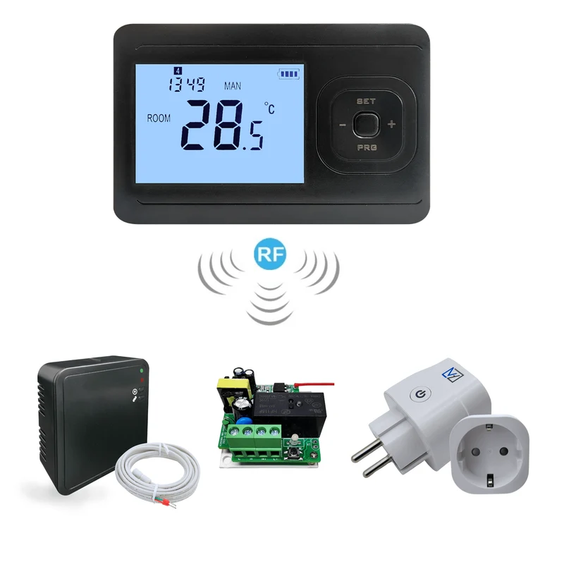 "Echo" Draadloze programmeerbare thermostaat - Zwart